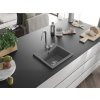 MEXEN - Milo granitový, kuchyňský dřez 1 435x410 mm, šedá 6505441000-71