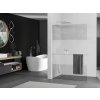 MEXEN/S - Kioto+ L Sprchová zástěna WALK-IN s poličkou a držákem ručníků 80 x 200 cm, transparent/dekor, nikl kartáčovaná 800-080-123-97-35