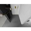 MEXEN/S - Kioto+ L Sprchová zástěna WALK-IN s poličkou a držákem ručníků 90 x 200 cm, grafit, zlatá 800-090-123-50-40