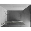 MEXEN/S - Kioto+ L Sprchová zástěna WALK-IN s poličkou a držákem ručníků 110 x 200 cm, bílý vzor, nikl kartáčovaná 800-110-123-97-85