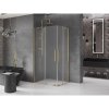 MEXEN/S - Velar Duo sprchový kout, posuvné dveře 100 x 90 cm, dekor, zlato 871-100-090-32-50