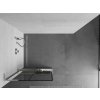 MEXEN/S - Kioto+ L Sprchová zástěna WALK-IN s poličkou a držákem ručníků 90 x 200 cm, černý vzor, nikl kartáčovaná 800-090-123-97-77