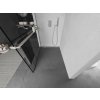MEXEN/S - Kioto+ L Sprchová zástěna WALK-IN s poličkou a držákem ručníků 90 x 200 cm, černý vzor, nikl kartáčovaná 800-090-123-97-78