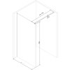MEXEN/S - Kioto Sprchová zástěna WALK-IN 80 x 200, černý vzor 8 mm, grafit kartáčovaná 800-080-101-66-78