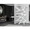 MEXEN/S - Kioto Sprchová zástěna Walk-in 120 x 200, bílý vzor 8 mm, grafit kartáčovaná 800-120-101-66-97