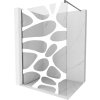 MEXEN/S - Kioto Sprchová zástěna Walk-in 120 x 200, bílý vzor 8 mm, grafit kartáčovaná 800-120-101-66-97