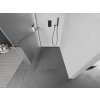 MEXEN/S - Kioto+ Sprchová zástěna s poličkou WALK-IN 70 x 200 cm, dekor, grafit kartáčovaná 800-070-121-66-30