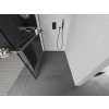 MEXEN/S - Kioto+ Sprchová zástěna s poličkou WALK-IN 70 x 200 cm, černá vzor, grafit kartáčovaná 800-070-121-66-70