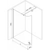 MEXEN/S - Kioto Sprchová zástěna WALK-IN Walk-in 80 x 200 cm, transparent 8 mm, grafit kartáčovaná 800-080-101-66-06