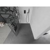 MEXEN/S - Kioto+ Sprchová zástěna s poličkou WALK-IN 80 x 200 cm, bílá vzor, grafit kartáčovaná 800-080-121-66-85