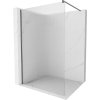 MEXEN/S - Kioto Sprchová zástěna WALK-IN 100 x 200 cm, proužky 8 mm, grafit kartáčovaná 800-100-101-66-09