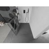 MEXEN/S - Kioto+ Sprchová zástěna WALK-IN s poličkou a držákem ručníků 100 x 200 cm, bílý vzor, grafit kartáčovaná 800-100-121-66-97