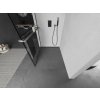 MEXEN/S - Kioto+ Sprchová zástěna WALK-IN s poličkou a držákem ručníků 110 x 200 cm, černý vzor, grafit kartáčovaná 800-110-121-66-77