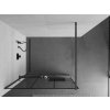 MEXEN/S - Kioto+ Sprchová zástěna WALK-IN s poličkou a držákem ručníků 110 x 200 cm, černý vzor, grafit kartáčovaná 800-110-121-66-77