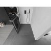 MEXEN/S - Kioto+ Sprchová zástěna WALK-IN s poličkou a držákem ručníků 120 x 200 cm, černý vzor, grafit kartáčovaná 800-120-121-66-77