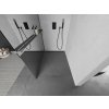 MEXEN/S - Kioto+ Sprchová zástěna WALK-IN s poličkou a držákem ručníků 100 x 200 cm, zrcadlová, grafit kartáčovaná 800-100-121-66-50