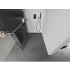 MEXEN/S - Kioto+ Sprchová zástěna WALK-IN s poličkou a držákem ručníků 90 x 200 cm, proužky, grafit kartáčovaná 800-090-121-66-09