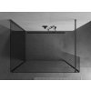 MEXEN/S - Kioto Sprchová zástěna WALK-IN 100 x 70 x 40 cm, transparent, grafit kartáčovaná 800-100-070-221-66-00-040