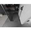 MEXEN/S - Kioto Sprchová zástěna WALK-IN 100 x 80 x 40 cm, transparent, grafit kartáčovaná 800-100-080-221-66-00-040