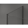 MEXEN/S - Kioto Sprchová zástěna WALK-IN 100 x 85 x 40 cm, transparent, grafit kartáčovaná 800-100-085-221-66-00-040