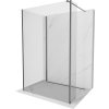 MEXEN/S - Kioto Sprchová zástěna WALK-IN 100 x 85 x 40 cm, transparent, grafit kartáčovaná 800-100-085-221-66-00-040
