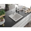 MEXEN/S - Vito granitový dřez 1-miska včetně baterie Flora, bílá 6503-20-670401-02