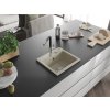 MEXEN/S - Milo granitový dřez 1-miska včetně baterie Flora, béžová 6505-69-670401-07
