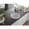 MEXEN/S - Diego granitový dřez 1-miska včetně baterie Flora, bílá 6512-20-670401-02