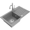 MEXEN/S - Pablo granitový dřez 1-miska včetně baterie Carla, šedá 6510-71-670700-00