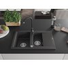 MEXEN/S - Gaspar granitový dřez 1.5 s odkapávačem včetně baterie Telma, černá kropenatá 6507-76-670200-70