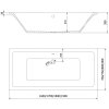 MEXEN/S - Cube obdélníková vana 170 x 80 cm s panelem  + vanová zástěna 70 cm,  černá  vzor fix 550517080X9307007077