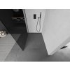 MEXEN/S - KIOTO Sprchová zástěna WALK-IN 80x200 cm 8 mm, černá, kouřové sklo 800-080-101-70-40