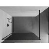 MEXEN/S - KIOTO Sprchová zástěna WALK-IN 80x200 cm 8 mm, černá, kouřové sklo 800-080-101-70-40