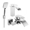 MEXEN/S - Aries R62 Set umyvadlové a vanové baterie s příslušenstvím, chrom 744803R62-00