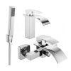 MEXEN/S - Aries R77 Set umyvadlové a vanové baterie s příslušenstvím, chrom 744803R77-00