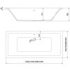 MEXEN/S - Cube obdélníková vana 170 x 80 cm s panelem  + vanová zástěna 70 cm,  černá  vzor fix 550517080X9307007070
