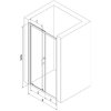 MEXEN - Apia posuvné sprchové dveře 105, transparent, černá 845-105-000-70-00