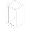 MEXEN - Pretoria sprchové dveře křídlové 90, transparent, chrom se stěnovým profilem 852-090-000-01-00