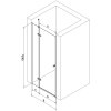 MEXEN - Roma Sprchové dveře křídlové 70, transparent, chrom se stěnovým profilem 854-070-000-01-00
