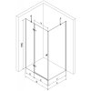 MEXEN/S - Roma sprchový kout 80x90, transparent, černá + bílá vanička se sifonem 854-080-090-70-00-4010B