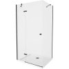 MEXEN/S - Roma sprchový kout 80x90, transparent, černá + bílá vanička se sifonem 854-080-090-70-00-4010B