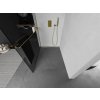 MEXEN/S - KIOTO Sprchová zástěna WALK-IN s poličkou a držákem ručníků 80 x 200, grafit 8 mm, zlatá 800-080-121-50-40