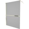 MEXEN/S - KIOTO Sprchová zástěna WALK-IN s poličkou a držákem ručníků 80 x 200, grafit 8 mm, zlatá 800-080-121-50-40