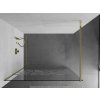 MEXEN/S - KIOTO Sprchová zástěna WALK-IN 90x200 cm 8 mm, zlatá, bílý vzor 800-090-101-50-85