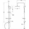 MEXEN/S - T40 chrom sprchový sloup 798404093-00