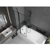 MEXEN/S - Vega obdélníková vana 170 x 70 cm s panelem + vanová zástěna 80 cm, černá vzor 550117070X9408117070