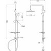 MEXEN/S - T05 černá sprchový sloup 798050593-70