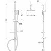 MEXEN/S - X54 sprchový sloup černá / chrom 798545491-71