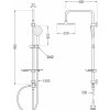 MEXEN/S - T67 černá sprchový sloup 798676793-70