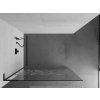 MEXEN/S - Kioto L Sprchová zástěna WALK-IN 90 x 200, bílý vzor, černá 800-090-103-70-85